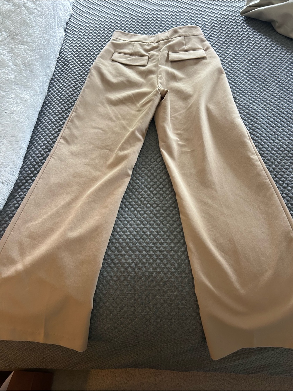 Zara Beige Wide-Leg Trousers